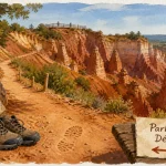 carte colorado provencal : accès, parking et départ en randonnée
