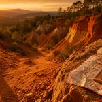 Colorado provençal de Rustrel point de vue, sentier ocre et rochers