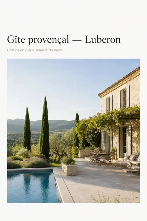 Gîte luberon dans une bastide provençale avec terrasse et piscine