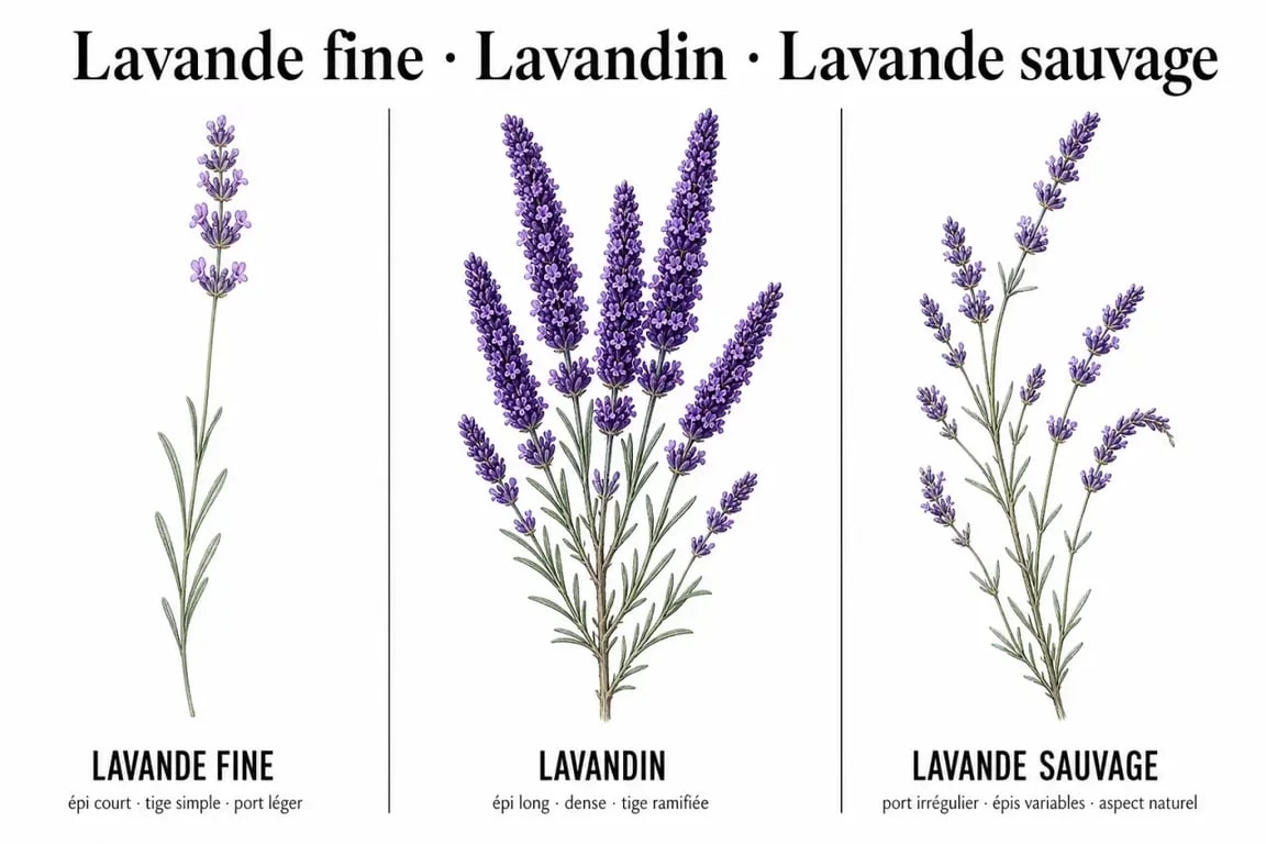 Différences entre lavande fine, lavandin et lavande sauvage pour comprendre la periode floraison lavande