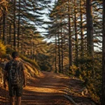 Forêt de cèdres luberon randonnée fraîcheur : sentier ombragé