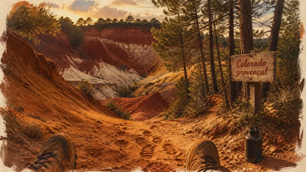 Le colorado de rustrel : sentier ocre et falaises rouges