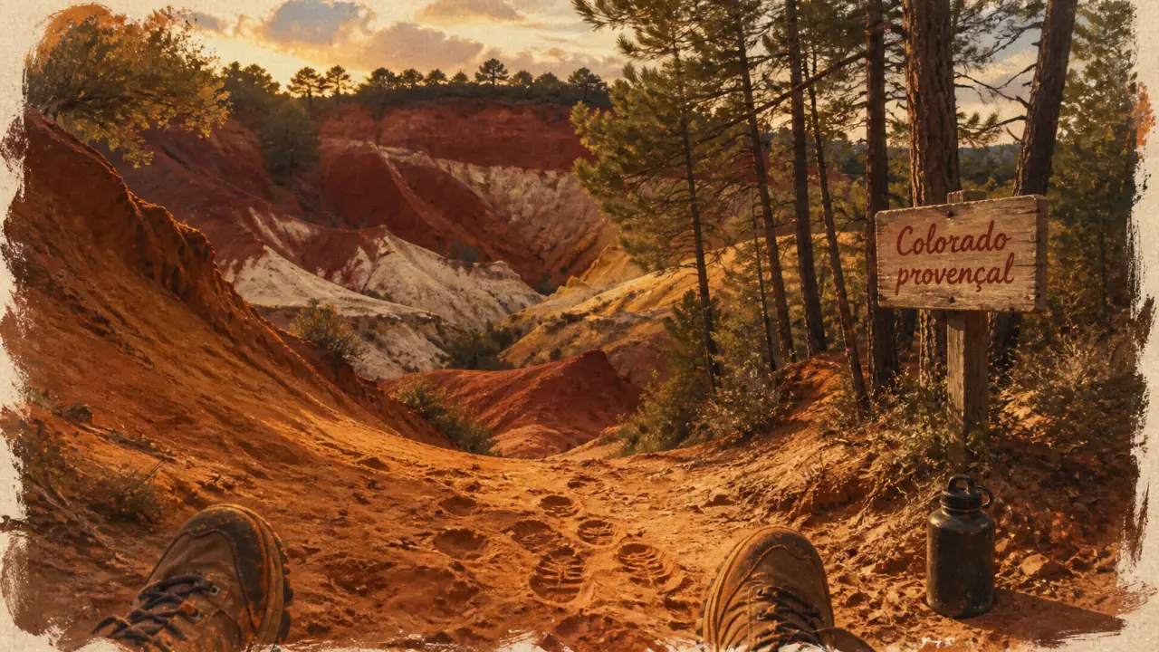 Le colorado de rustrel : sentier ocre et falaises rouges