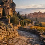 Lieux à visiter dans le Luberon : Route des Ocres à Roussillon, calade et vignes