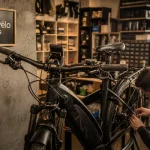 Mondovélo Pertuis by vélo luberon : vélo électrique noir en réparation
