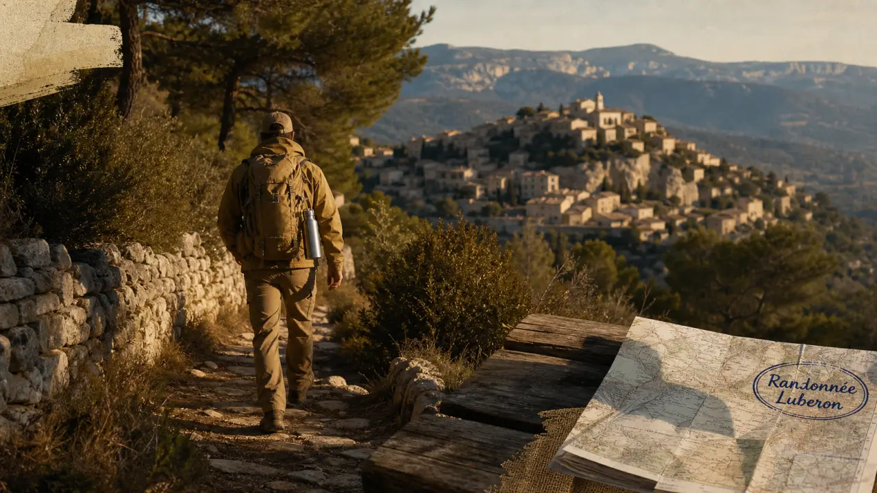 Randonnée Luberon : sentier pierres sèches entre pins et garrigue