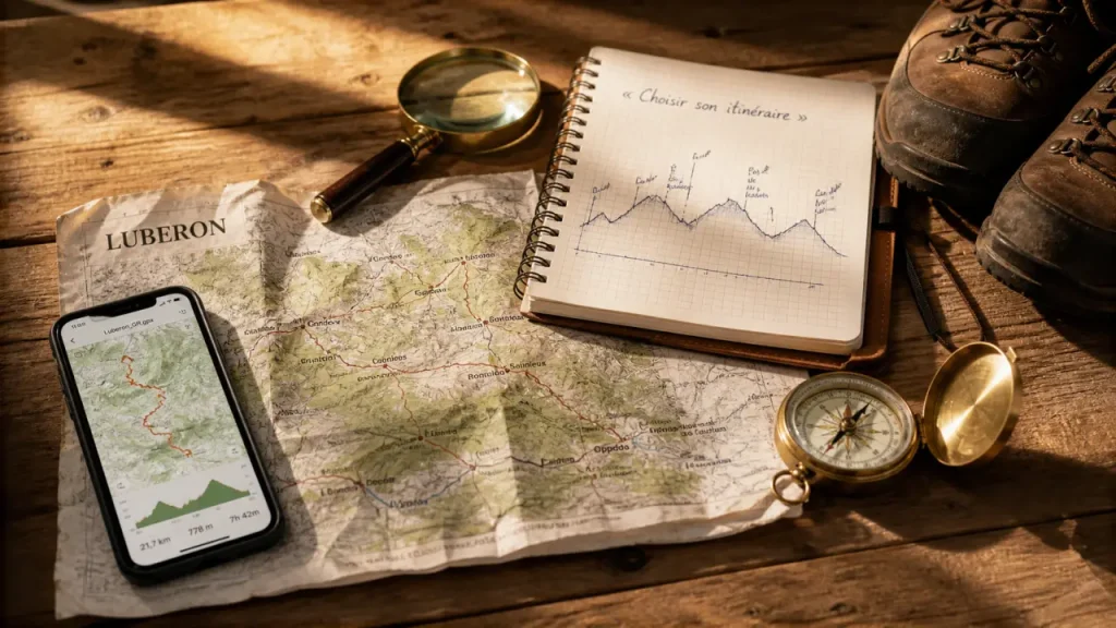 Randonnée Luberon Visorando : trace GPX, villages et niveaux