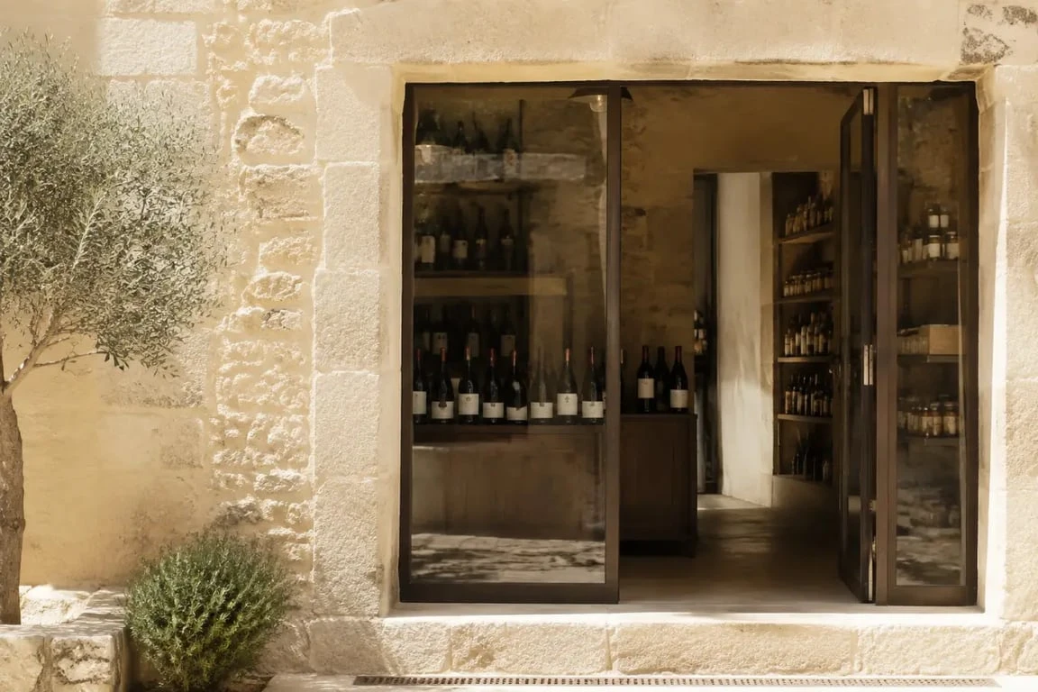 Art de vivre pertuis devanture d'une cave à vin et épicerie fine à Pertuis