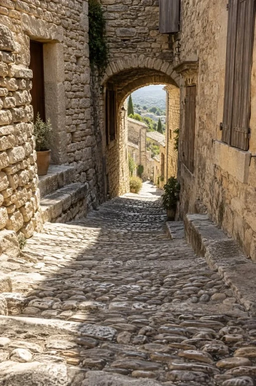 Calade et architecture en pierre sèche à Gordes dans le Luberon