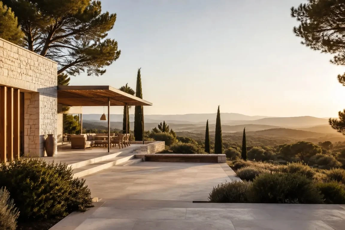 eco resort provence dans un domaine provençal en pierre et bois au milieu des pins