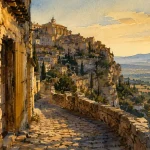Luberon villages a voir : Gordes perché aux ocres, ruelle et pierres sèches
