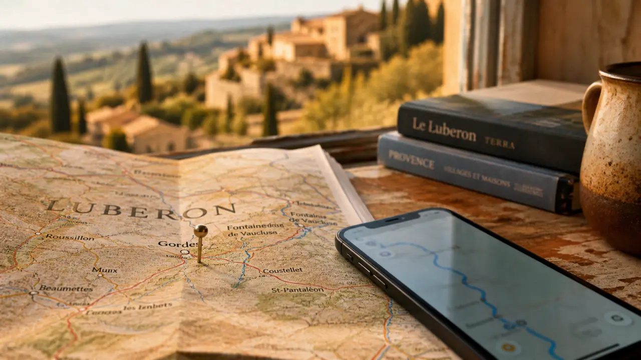 Luberon villages map : Gordes, Roussillon et Lourmarin sur carte.