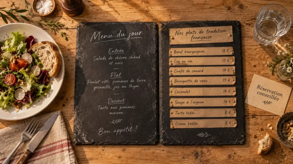 restaurant cereste en luberon : menus et réservation conseillée
