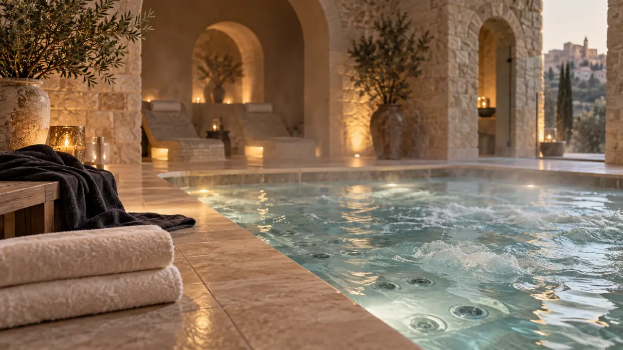Spa Luberon Gordes : bassin à 32°C, détente
