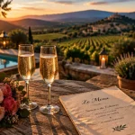 Hôtel romantique luberon : terrasse vue vignes, champagne et spa
