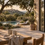 Odalys luberon gordes : terrasse et piscine à Gordes