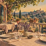 Restaurant avec terrasse Luberon : terrasse et panorama 360°